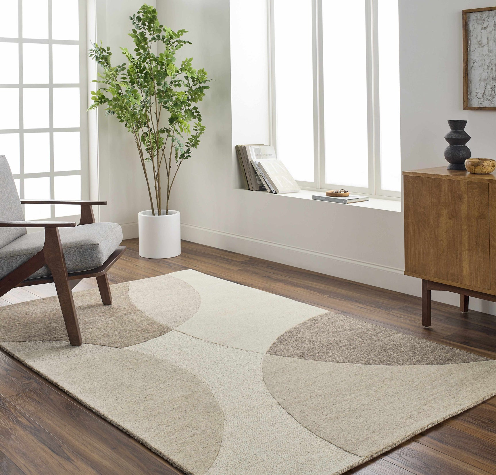 Cassiopeia Dark Brown & Beige Area Rug - Clearance - Ornate Home