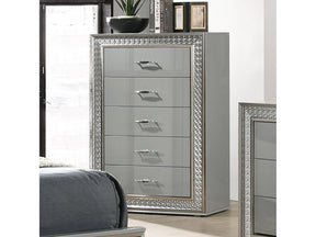 Cassiopeia Metallic Gray Chest - Ornate Home