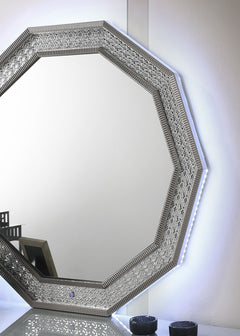 Cassiopeia Metallic Gray Mirror - Ornate Home
