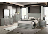 Cassiopeia Metallic Gray Queen Panel Bed - Ornate Home