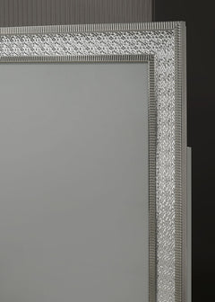 Cassiopeia Metallic Gray Queen Panel Bed - Ornate Home