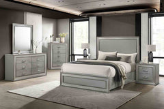 Cassiopeia Metallic Gray Rect Mirror - Ornate Home