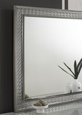 Cassiopeia Metallic Gray Rect Mirror - Ornate Home