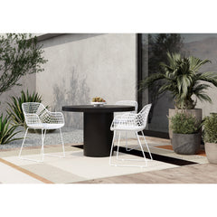 Cassius Black Round Outdoor Dining Table - Ornate Home