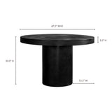 Cassius Black Round Outdoor Dining Table - Ornate Home