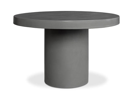 Cassius Dark Grey Round Outdoor Dining Table - Ornate Home