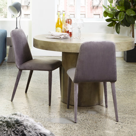 Cassius Dark Grey Round Outdoor Dining Table - Ornate Home