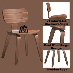 Casson Walnut Side Chair (Set of 2) - Ornate Home