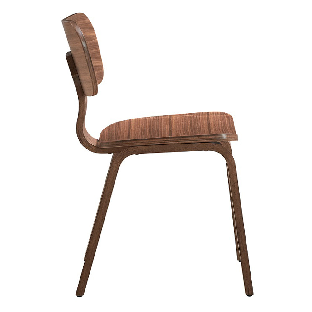Casson Walnut Side Chair (Set of 2) - Ornate Home