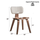 Casson Walnut Side Chair (Set of 2) - Ornate Home