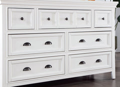 Castile White 5 Pc. Queen Bedroom Set w/ 2NS - Ornate Home