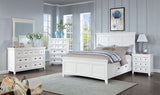 Castile White Cal.King Bed - Ornate Home
