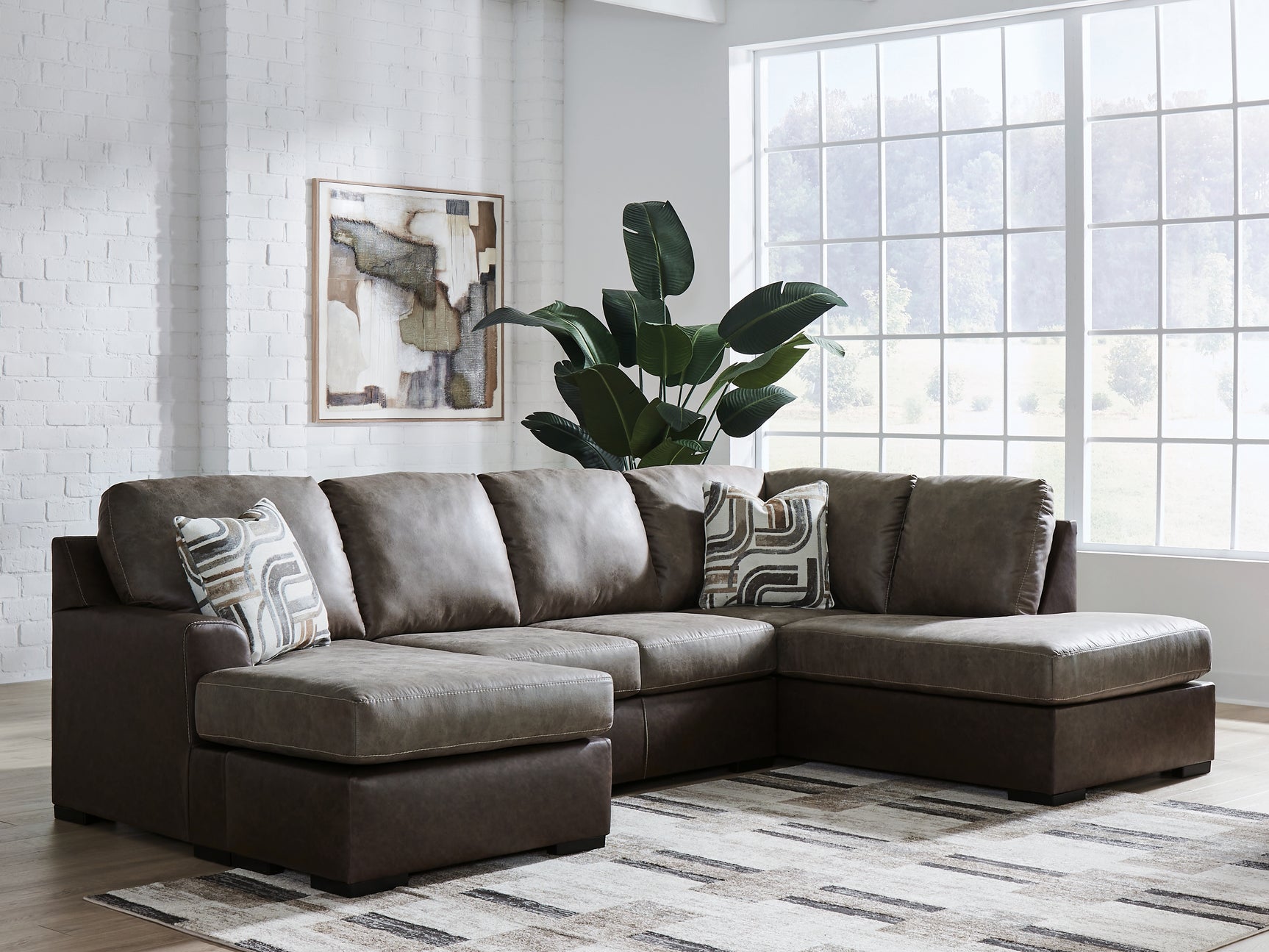 Castille Way Fossil 2-Piece Sectional with Left Chaise - Ornate Home