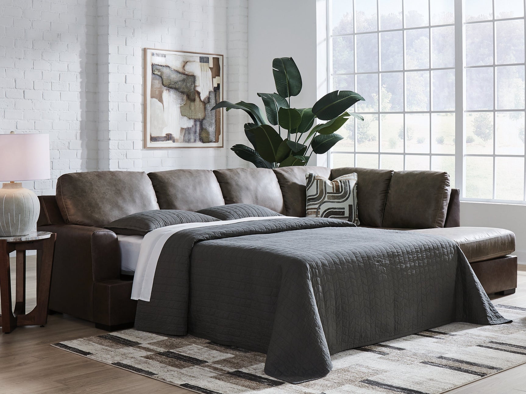 Castille Way Fossil 2-Piece Sleeper Sectional with Left Chaise (Online Special Price) - Ornate Home