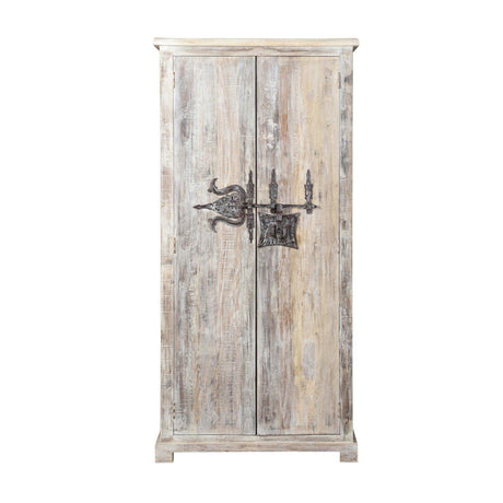 Castillo Antique White Tall Cabinet - Ornate Home