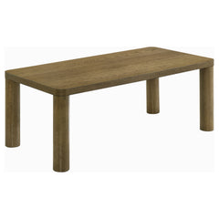 Castlewood Brown Oak 3-piece Cocktail Coffee Table Set - Ornate Home