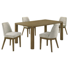 Castlewood Brown Oak 5-piece Dining Room Set - Ornate Home