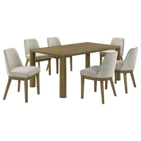 Castlewood Brown Oak 7-piece Dining Room Set - Ornate Home