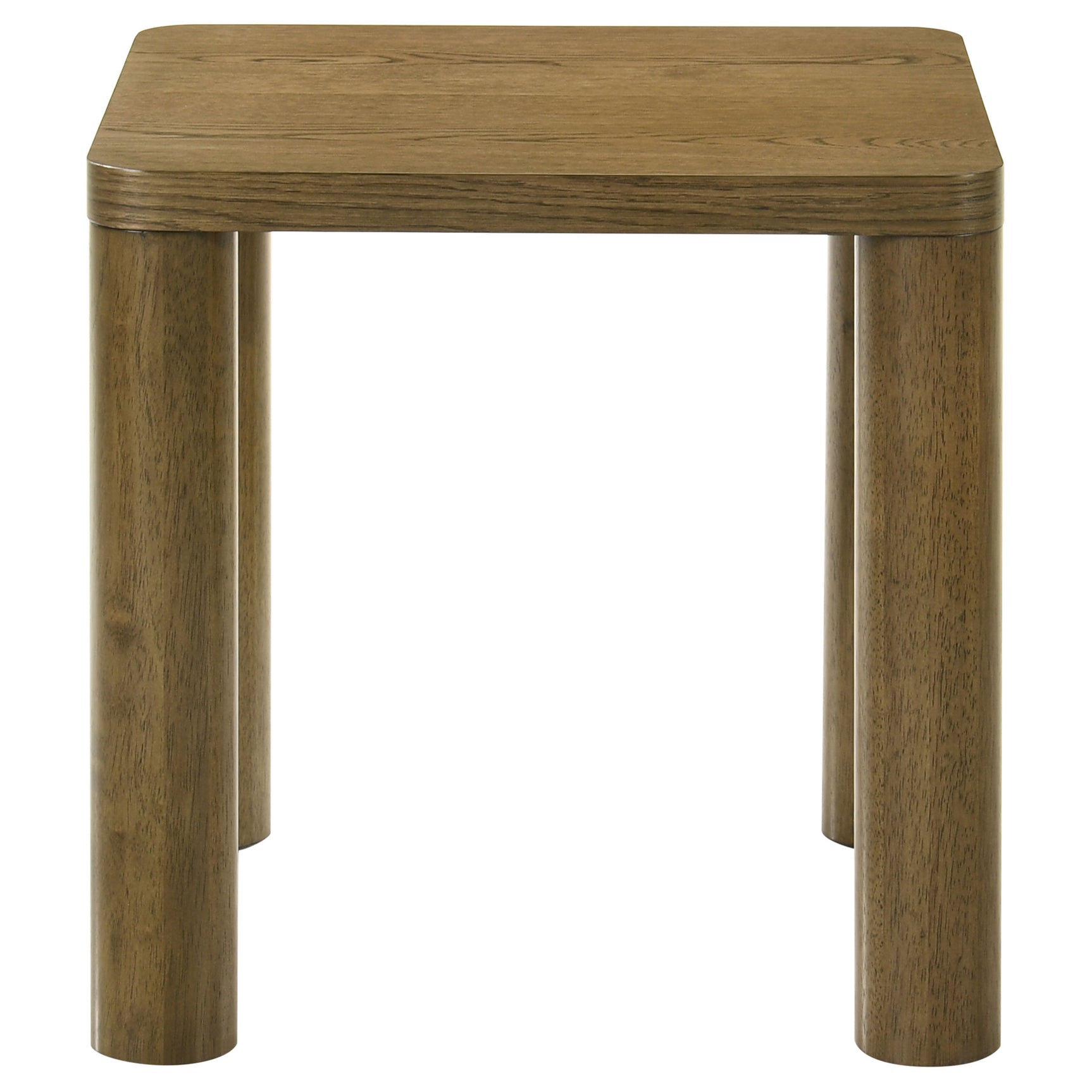 Castlewood Brown Oak Engineered Wood Accent Side End Table - Ornate Home