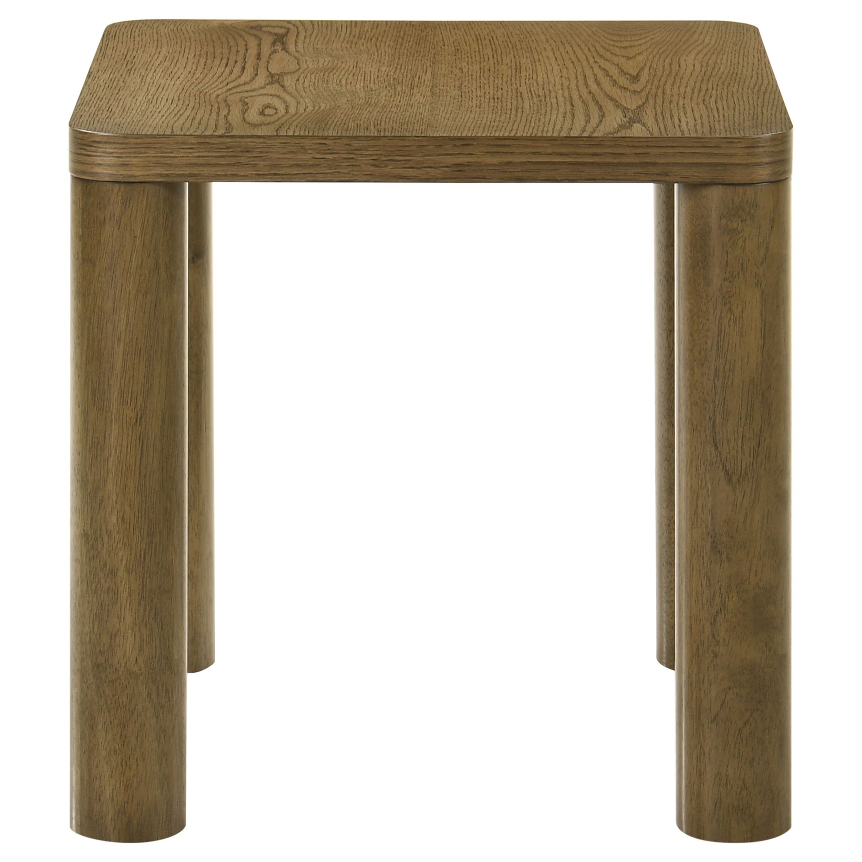 Castlewood Brown Oak Engineered Wood Accent Side End Table - Ornate Home