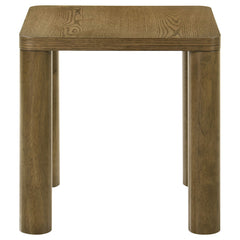 Castlewood Brown Oak Engineered Wood Accent Side End Table - Ornate Home