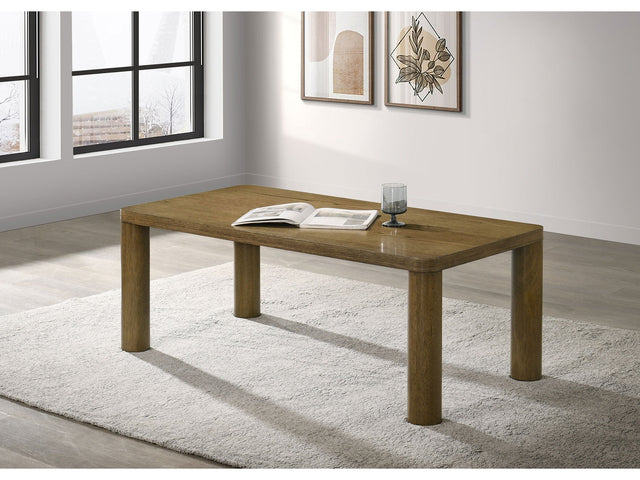Castlewood Brown Oak Engineered Wood Cocktail Coffee Table - Ornate Home
