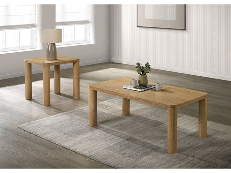 Castlewood Washed Oak 2-piece Cocktail Coffee Table Set - Ornate Home