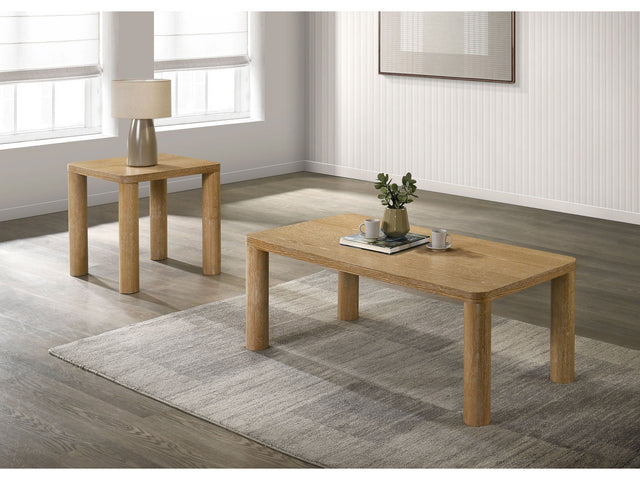 Castlewood Washed Oak 2-piece Cocktail Coffee Table Set - Ornate Home