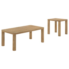 Castlewood Washed Oak 2-piece Cocktail Coffee Table Set - Ornate Home
