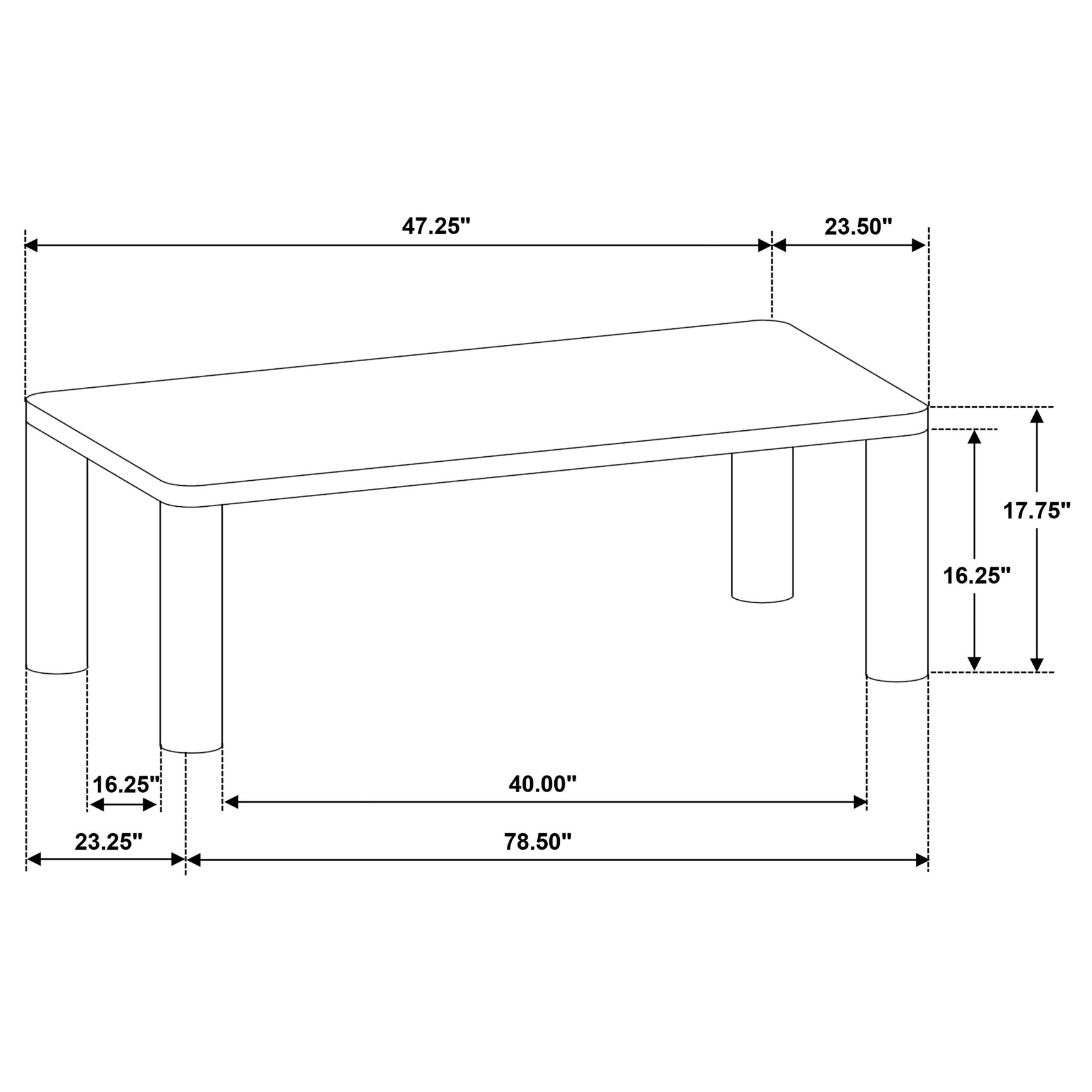 Castlewood Washed Oak Engineered Wood Cocktail Coffee Table - Ornate Home