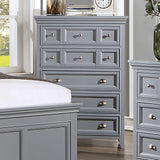 Castlile Gray 5 Pc. Queen Bedroom Set w/ Chest - Ornate Home