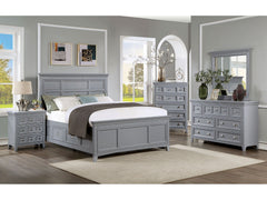 Castlile Gray 5 Pc. Queen Bedroom Set w/ Chest - Ornate Home