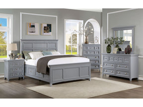 Castlile Gray 5 Pc. Queen Bedroom Set w/ Chest - Ornate Home