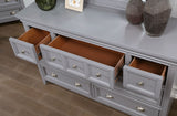 Castlile Gray 5 Pc. Queen Bedroom Set w/ Chest - Ornate Home