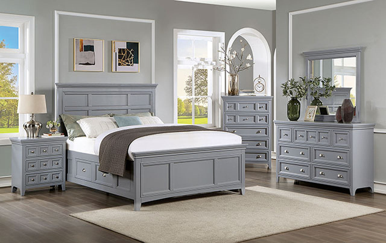 Castlile Gray Cal.King Bed - Ornate Home