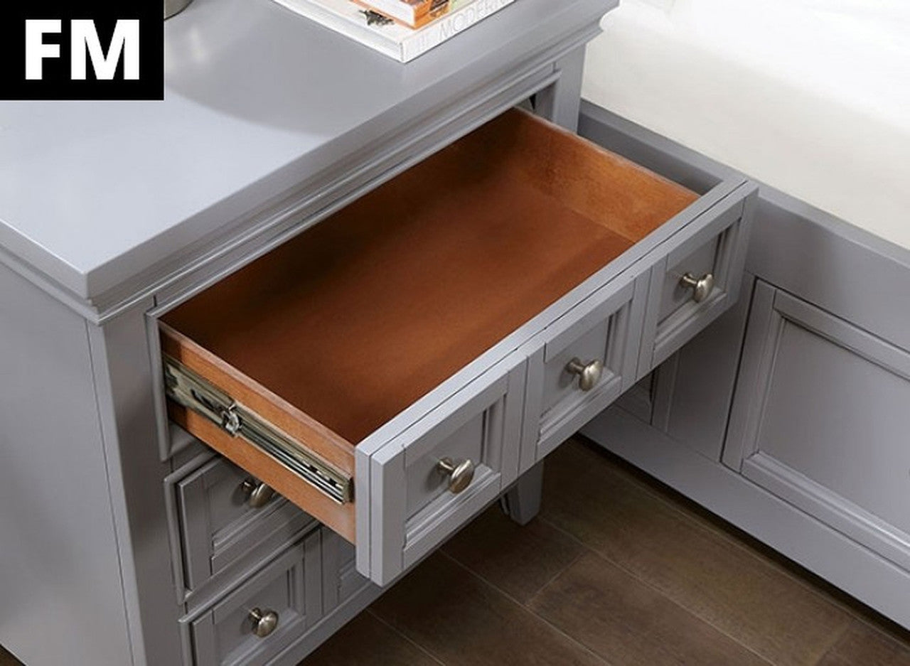 Castlile Gray Nightstand - Ornate Home