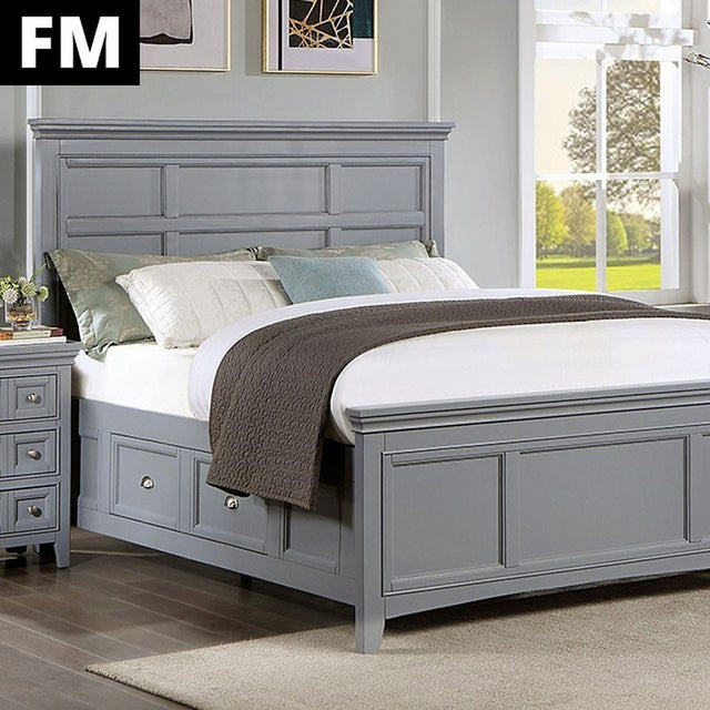 Castlile Gray Queen Bed - Ornate Home