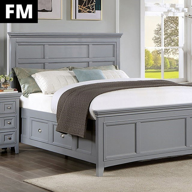 Castlile Gray Twin Bed - Ornate Home