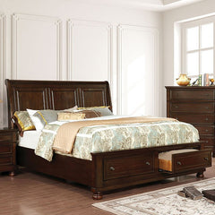 Castor Brown Cherry Queen Bed - Ornate Home