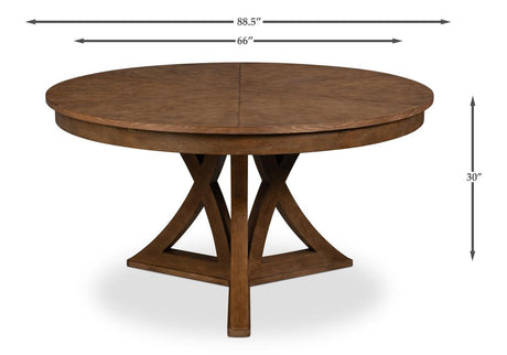 Casual Jupe Brown Dining Table - Ornate Home