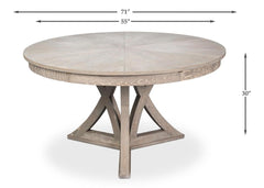 Casual Jupe Grey Dining Table - Ornate Home