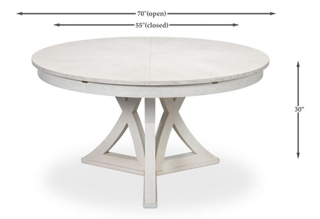 Casual Jupe White Dining Table - Ornate Home