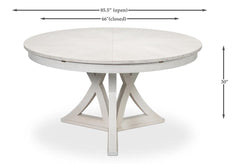 Casual Jupe White Dining Table - Ornate Home