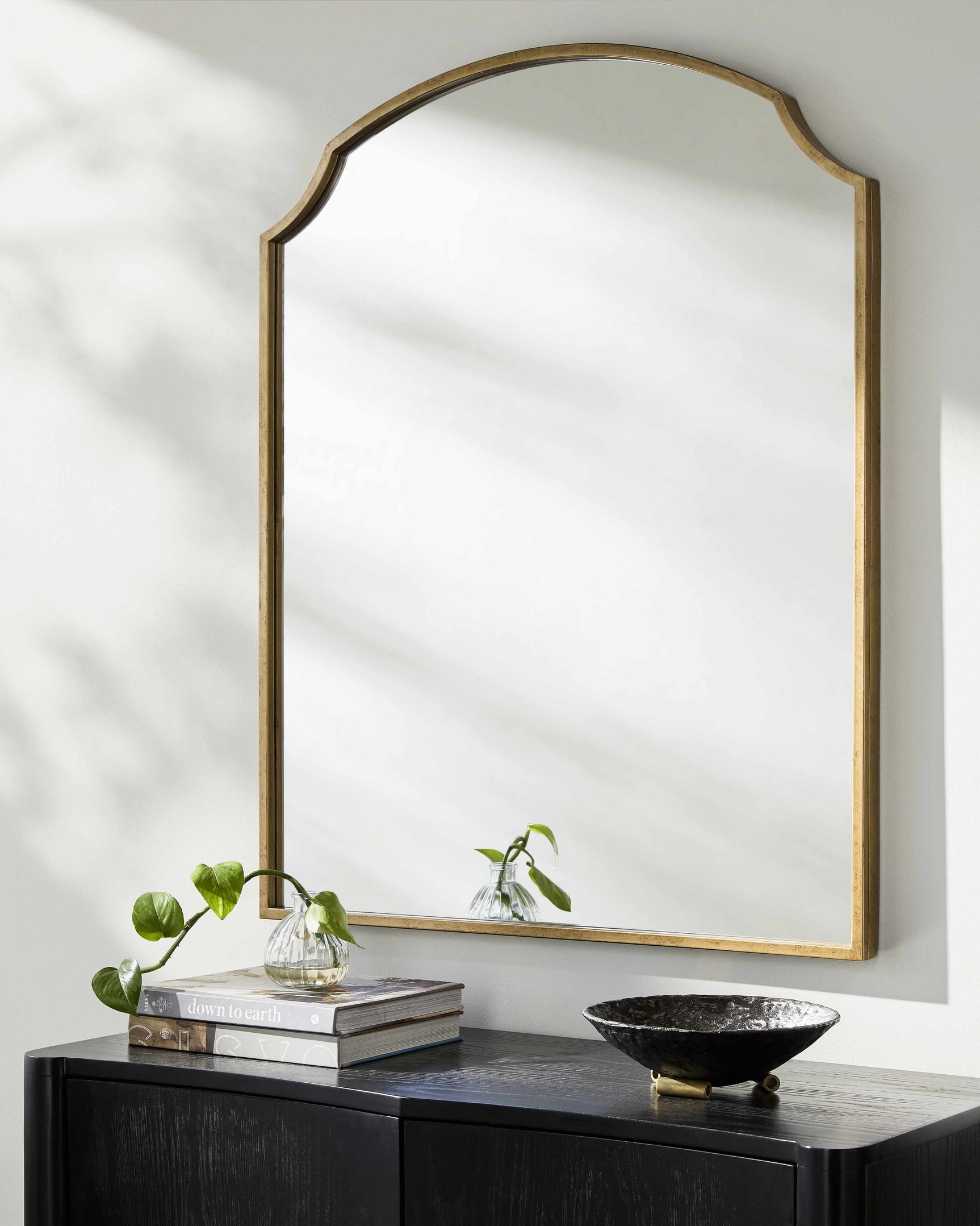 Catai Gold Mirror with Iron Base - Ornate Home