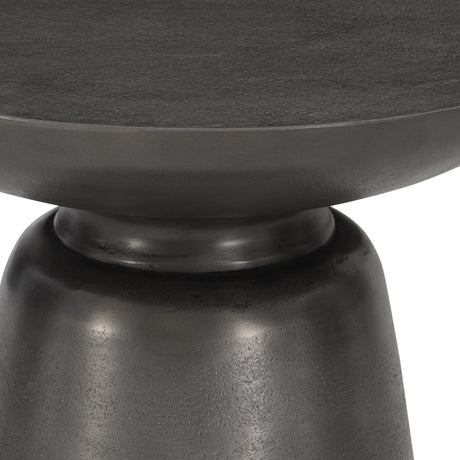 Catalan Matte Graphite Outdoor Accent Table - Ornate Home