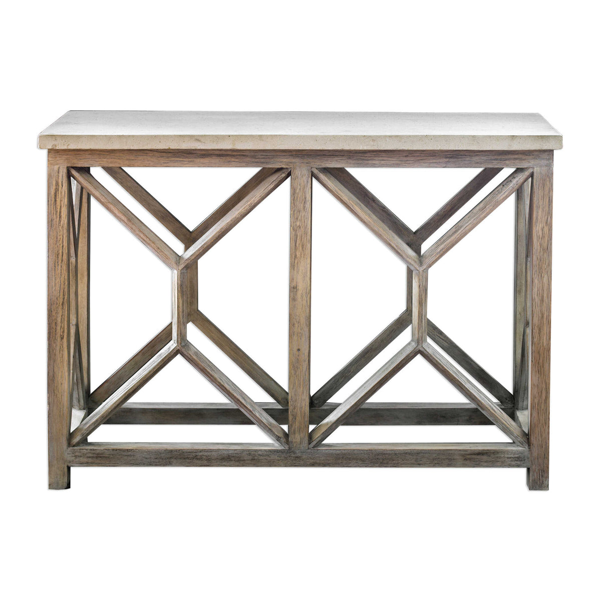 Catali Ivory Stone Console Table - Ornate Home