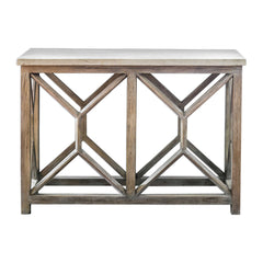 Catali Ivory Stone Console Table - Ornate Home