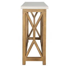 Catali Ivory Stone Console Table - Ornate Home