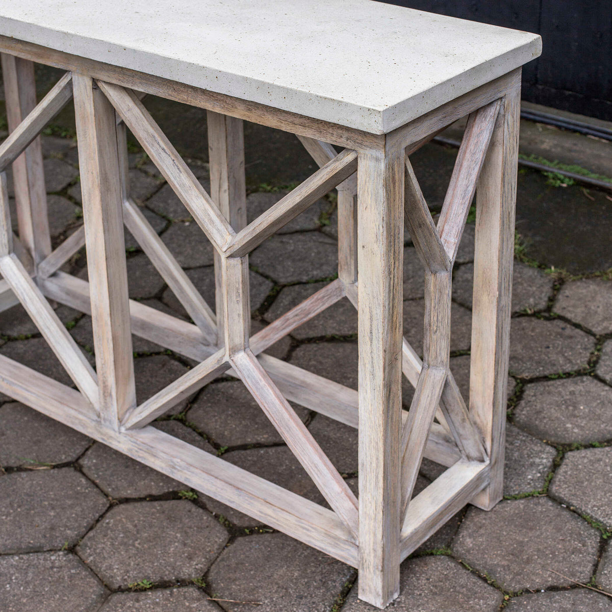 Catali Ivory Stone Console Table - Ornate Home
