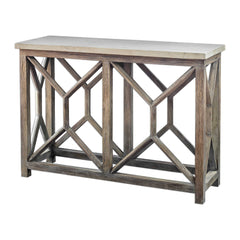 Catali Ivory Stone Console Table - Ornate Home